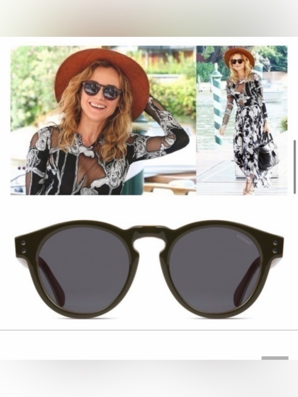 Komono Sunglasses NEW Round Glossy Black Clement